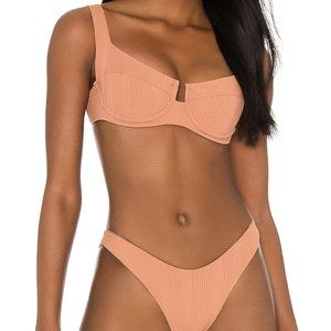 L Space Camellia Top & Cabana Bitsy Bikini Bottoms Small